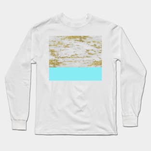 Faraldi gold marble and New York turquoise Long Sleeve T-Shirt